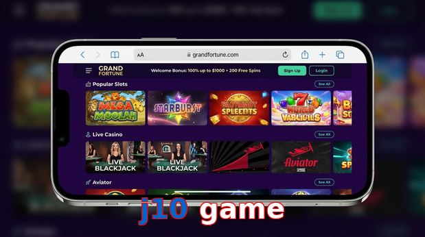 Main screen of J10 Game ios page for PK players